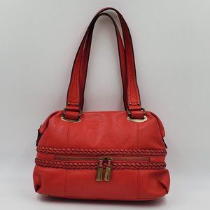 B. Makowsky Cherry Red Nantucket Satchel